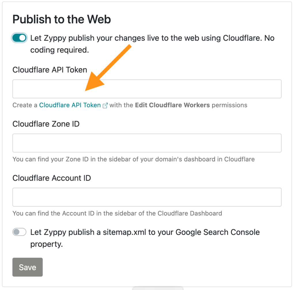 Add Cloudflare Credentials to SiteSeer